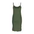 thumbnail image 4 of HVOBTTY Womens Causal Pullover Nightdress, Nightgowns for Women, Women's Casual Soft Solid Color Breathable Adjustable Strap Short Nightgown Pajama Dress Green, M, 4 of 4