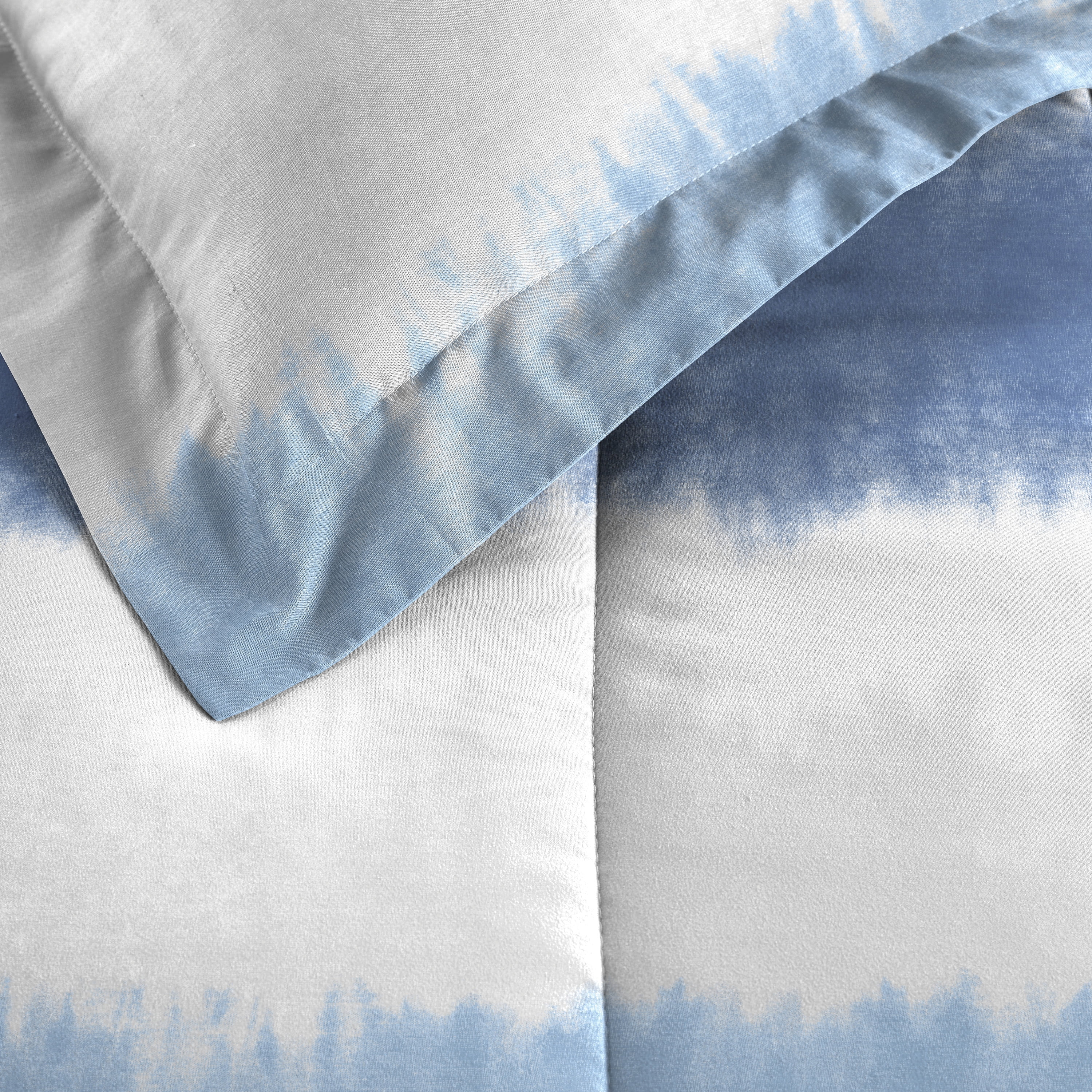 Dream Factory Tie Dye Stripe Twin 5 Piece Comforter Set, Polyester, Microfiber, Blue, Child, Unisex