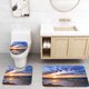 thumbnail image 1 of ABPHQTO Brillante Océano Playa Amanecer Cielo Dramático Amanecer Disparo Juego de alfombras de baño de 3 piezas Alfombra de baño Alfombra de contorno y tapa de inodoro ABPHQTO Cont-CHAPPLE-21302, 1 of 2