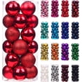 thumbnail image 3 of Emopeak 24 Piezas Adornos de Bolas de Navidad para Árbol de Navidad - Decoraciones de Árbol de Navidad Inastillables Bola Colgante Grande para Decoración de Fiestas de Bodas (Rojo, 1,2"-3,1 CM), 3 of 4