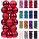 thumbnail image 3 of Emopeak 24 Piezas Adornos de Bolas de Navidad para Árbol de Navidad - Decoraciones de Árbol de Navidad Inastillables Bola Colgante para Decoración de Fiestas de Bodas (Rojo, 2,5"-6,2 CM), 3 of 4