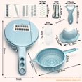 thumbnail image 2 of 12 In 1 Multifunctional Vegetable Cutter Kitchen Mandoline, Vegetable Slicer, Vegetable Cutter Slicer For Slicing(blue), 2 of 5