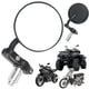thumbnail image 3 of 2 piezas 22 mm accesorios de motocicleta manillar modificado espejo retrovisor reflector vehículo eléctrico manillar modificado espejo de marcha atrás (negro), 3 of 8
