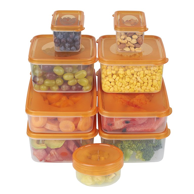 hölm BPA Free Reusable Square Food Storage Containers With Lids (Orang –  Shandali