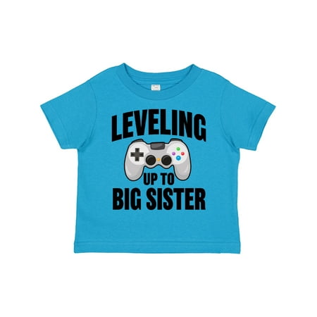 

Inktastic Leveling Up to Big Sister Gift Toddler Toddler Girl T-Shirt