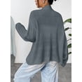 thumbnail image 4 of Women'S Cardigan Loose Knitted Cardigan Jacket New Solid Color Casual Outer Cardigan Blue XL, 4 of 5