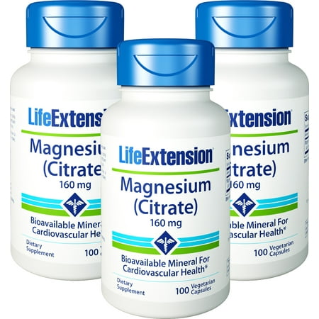 Life Extension Magnesium (Citrate) 160 mg 100 Vegetarian Capsules 3