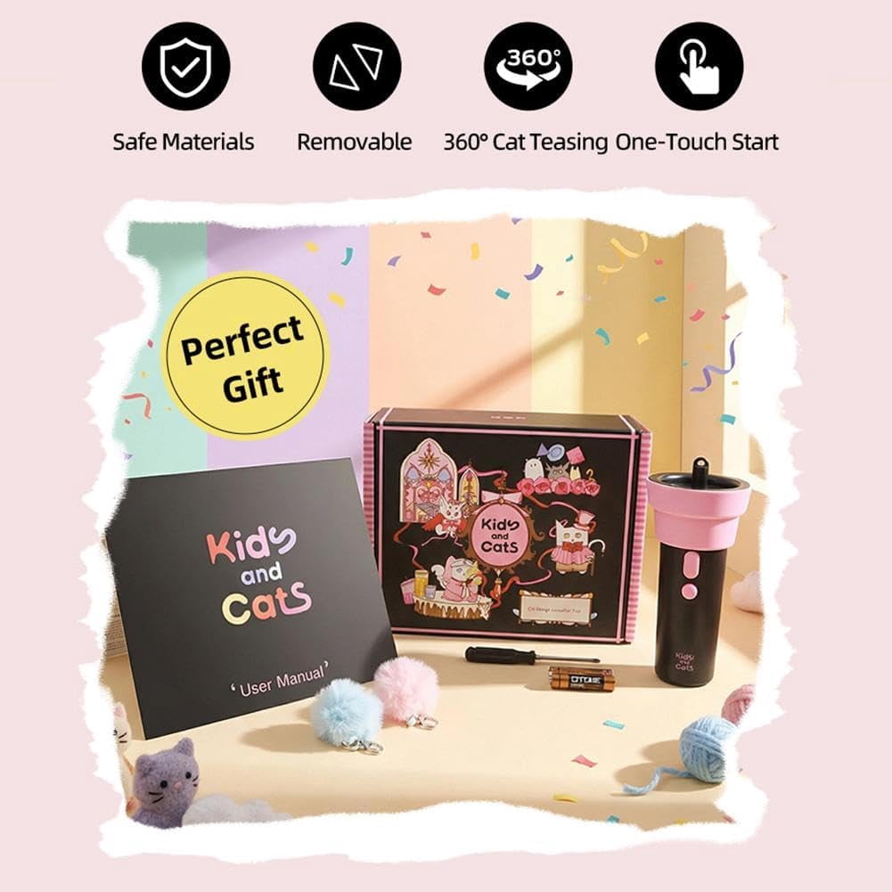 Electric Interactive Cat Toy with Telescopic Rope and Motion Entertainment