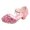 Pink, variant on XinghaiYIDE Girls Rhinestone Heeled Sandals, Party Dress Shoes for Toddler/Little/Big Kids, Adjustable Strap Princess Footwear for Performances/Weddings/Events, Sizes 3-12Y Pink