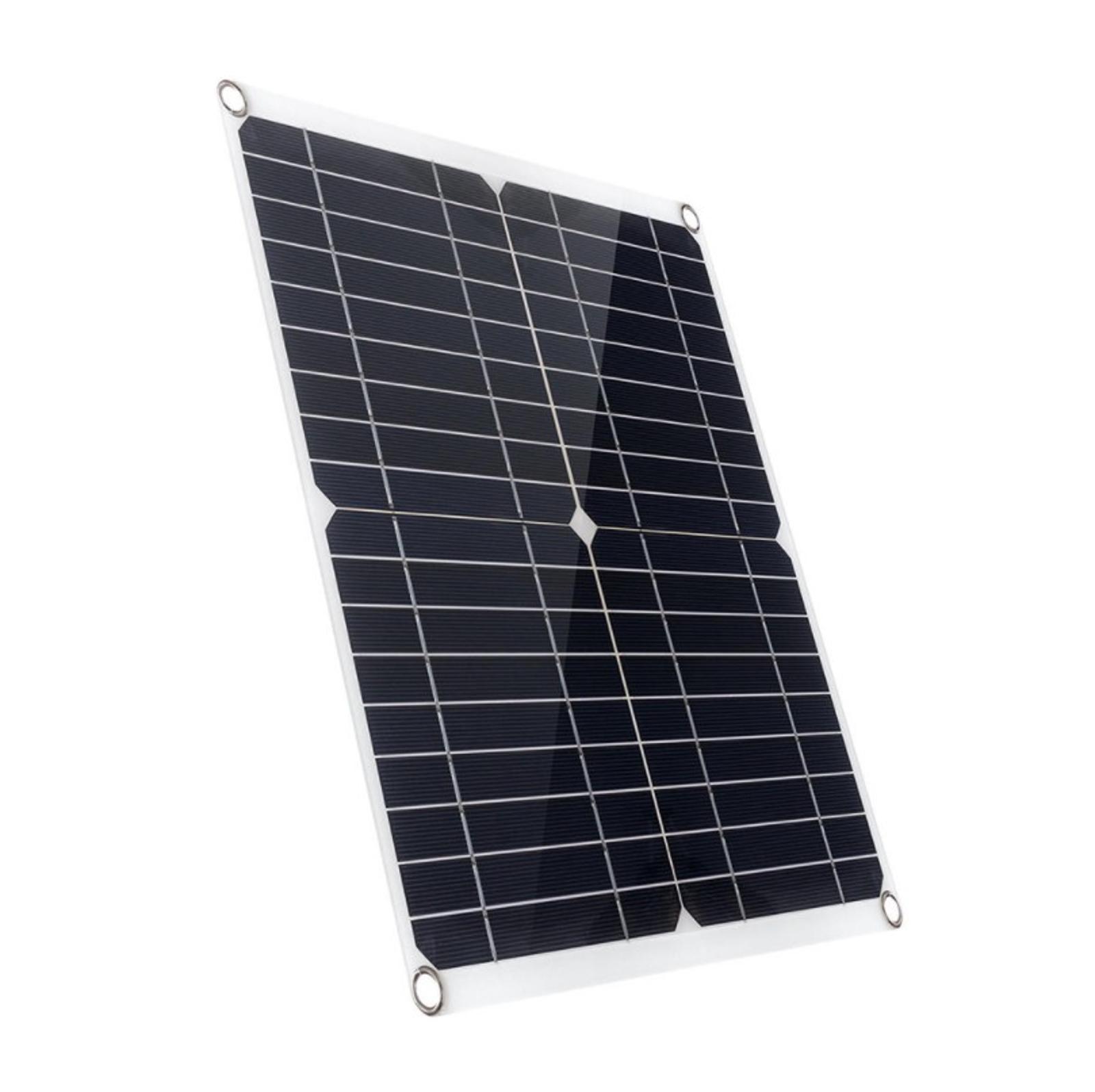Dual USB Device Solar Panel Monocrystalline Solar Energy Battery for Outdoor Charging, 50W