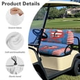 thumbnail image 6 of HUAICONG American Flag Golf Design Universal Fit Golf Cart Seat Covers 2 Piece for 2 Person Club Car Seats Club Car DS Precedent, Breathable Anti-Scratch Golf Cart Seat Cushion, 6 of 7