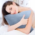 thumbnail image 5 of Cinvoph Velvet Throw Pillow Soft Solid Velvet Decorative Pillow for Sofa Chair Bed Waist Back Support Home Decor 18", 5 of 7