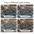 thumbnail image 7 of ODIKA 4'x6' Washable Area Rug Pet Friendly, Non-Shedding Geometric Symmetrical Angular Motif Contemporary Grey Abstract for Bedroom, Reading Nook, 7 of 7