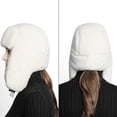 thumbnail image 4 of Gorro de invierno para mujer, gorro de aviador de felpa, gorro de piel cálido, gorro de trampero, gorro con orejeras, a prueba de viento, 4 of 4