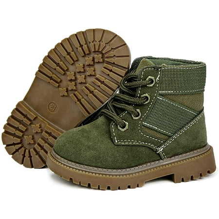 

QWZNDZGR Toddler Boys Girls Boots Kids Work Boots Winter Snow Boots Lace Up Hiking Outdoor Boots (Toddler/little Kid)