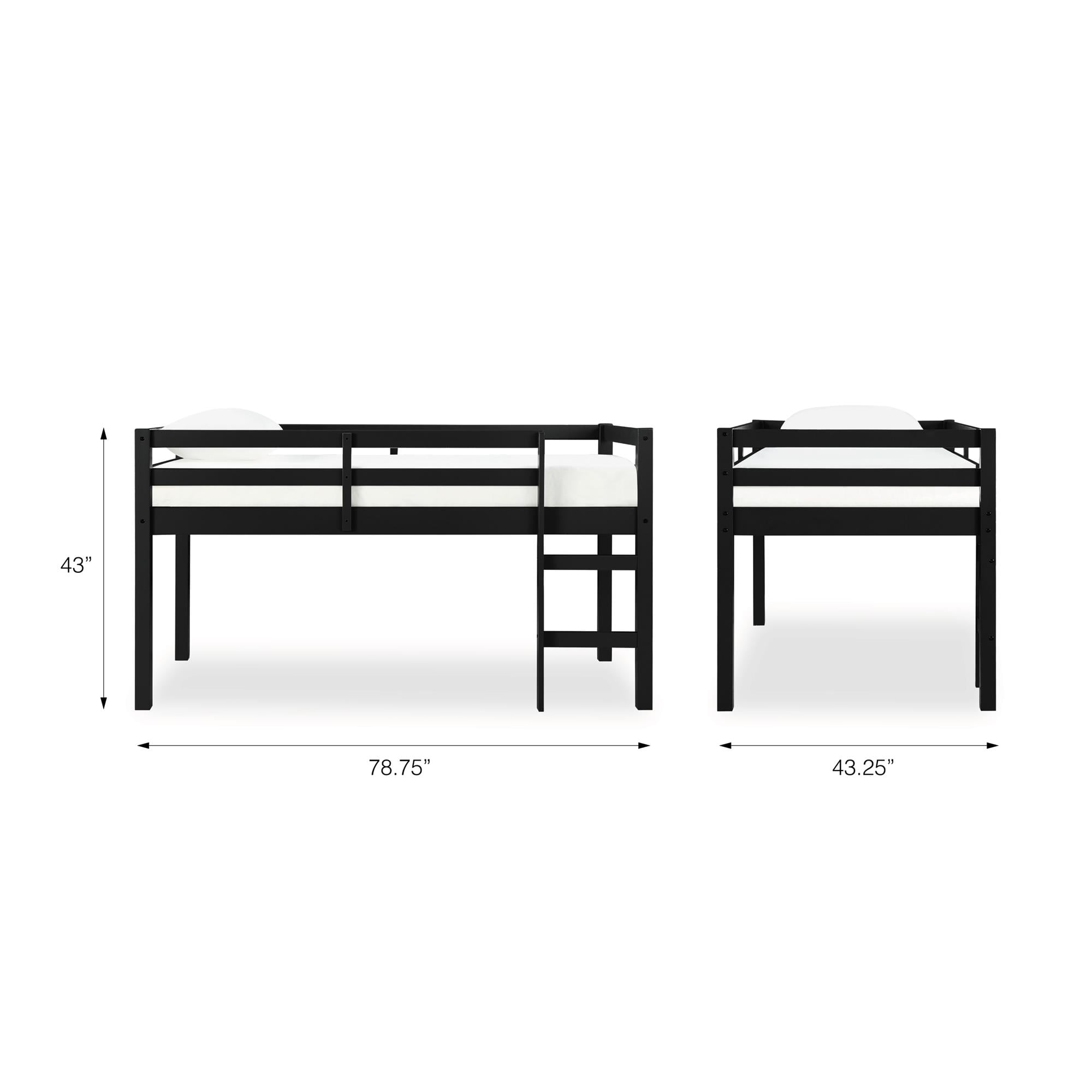 DHP Benson Junior Twin Loft Bed, Black - Walmart.com