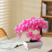 SHIMELE Artificial Bonsai Tree Decor, Mini Fake Plants, Faux Potted Greenery, Artificial Desk Plant, Small Indoor Decorative Plant, Tabletop Home Office Bedroom Living Room Decoration