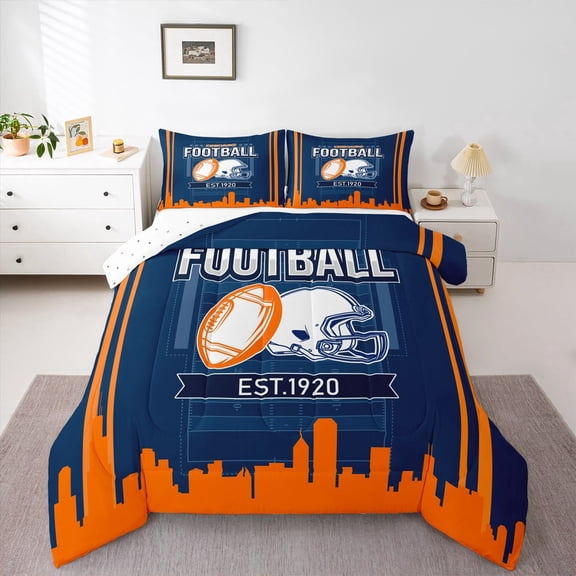 Erosebridal American Football Comforter Sets,Ball Game Comforters & Duvets,Sport Decor,Reversible,Breathable,2pcs