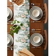 thumbnail image 5 of Hokiten Table Runners 48 Inches Long Dress Scarves, Spring Floral Farmhouse Kitchen/Dining Table Runner, Short Coffee Tablerunners, Vintage Botanical Leaves 13x48 Inch, 5 of 7