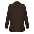thumbnail image 5 of UYISJ Women's Fall Business Casual Blazers Long Sleeve Notch Lapel Trendy Work Office Blazer Jackets Solid Color Outerwear Brown L, 5 of 6