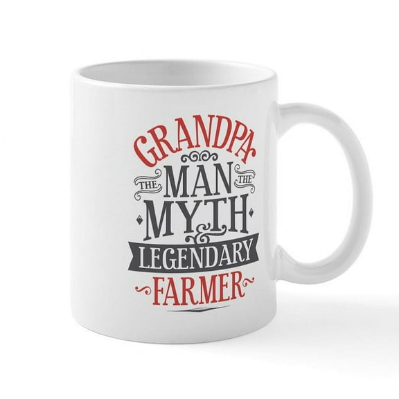 CafePress - Grandpa Farmer Mug - 11 oz Ceramic Mug - Novelty Coffee Tea Cup