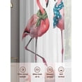 thumbnail image 6 of Pink Flamingo Sheer Curtains 108 Inch Length 2 Panels Set Window Treatments, Summer Coastal Ocean Nautical Sea Beach Rod Pocket Semi Curtains for Living Room/Bedroom/Kitchen Décor, 104"W x 108"L, 6 of 7