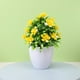thumbnail image 5 of Mini plantas artificiales Cateissary flores Bonsai maceta falsa plástico para sala de estar ventana patio Amarillo, 5 of 6