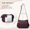 thumbnail image 4 of Crossbody Bags for Women, Leather Cross body Travel Purse with Adjustable Strap, Women's Shoulder Handbag with Multi Pocket for Gift, Dark Brown, 4 of 9