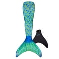 thumbnail image 5 of Fin Fun Mermaid Tail with Monofin for Swimming in Aussie Green, Child 08, 5 of 7
