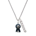 thumbnail image 1 of Delight Jewelry Silvertone Best in Show Blue Ribbon Silvertone Be Strong and Courageous Bar Charm Necklace, 23", 1 of 4