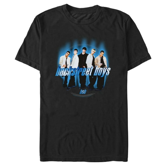 Men's Backstreet Boys Blue Glowing Circle Graphic T-Shirt