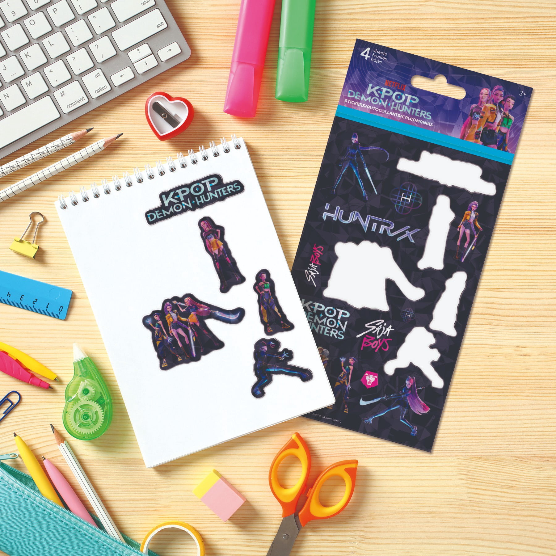 Netflix K-Pop Demon Hunters Sticker Set - 4 Vibrant Sheets by Trends International
