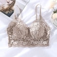 thumbnail image 3 of Dentelle Crop Tops Femmes Sans Fil Bralette Crochet Top Femmes Intimes Soutien-Gorge avec Poitrine Rembourrée, 3 of 6