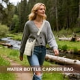 thumbnail image 2 of Unique Bargains Water Bottle Carrier Bag Convenient and Durable Crossbody Water Bottle Holder for Hiking Cycling  Beige, 2 of 7