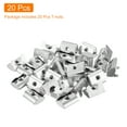thumbnail image 3 of Uxcell 20 Pcs M5 T Nut Roll in Spring Carbon Steel Nickel Plated 4545 Series, 3 of 5