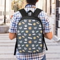 thumbnail image 5 of Salouo Cartoon Animals Print Travel Laptop Backpack,17Inch Casual Bag with Side Pockets for Men & Women Stylish Daypack for Weekender/Business/Hiking-One Size, 5 of 6