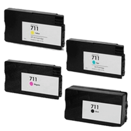 Zoomtoner Compatible Hp Designjet T5 Hp 711 Set Ink Inkjet Cartridge High Yield Black Cyan Yellow Magenta Walmart Canada