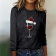 thumbnail image 4 of Long Sleeve Sweatshirt Women Christmas Sweatshirts Graphic Crewneck Oversized Xmas Holiday Pullover Top, 4 of 5
