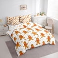 thumbnail image 3 of Manfei Cute Gingerbread Man 7-Piece Twin Bedding Sets,Merry Christmas Bedding Comforter Set,Gold Brown White Sheet Sets For Girtls Teens,Microfiber Bedroom Decor Reversible, 3 of 8