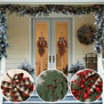 thumbnail image 5 of Neoyler Christmas Garland with Plaid Bow Indoor Home Holiday Decoration for Traditional Festive Vibes Suit Window and Wall Hanging Christmas Ornaments and Decorations 23.6in Green, 5 of 7