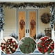 thumbnail image 5 of Árbol de Navidad invertido con bolas rojas, adornos galvanizados y lazo de cinta a cuadros | Decoración navideña para colgar en la ventana, 5 of 5
