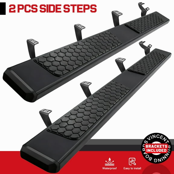 Fit 2022-2025 Toyota Tundra CrewMax 6.5" Nerf Bar Running Boards Step Black DH
