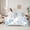 White Blue 02, variant on Homewish Vintage Western Flower Twin Bedding Sets 7-Piece, Chic Pearl Bedding Comforter Set, Teens Kids Girls Female Reversible Sheet Sets, Lightweight Room Decor