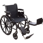 Roscoe Medical Steel Reliance III Wheelchair, 20" Seat with Elevating Legrests, 250 lb Capacity