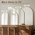 thumbnail image 6 of YVANLA 30"x20" Arched Bathroom Mirror Wall Mounted Mirror with Aluminum Alloy Frame, Gold, 6 of 8