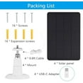 thumbnail image 7 of 4 Pack Solar Panel Only Compatible with WYZE Battery Cam Pro Wireless Outdoor Indoor Smart Security Camera, 5V 4W Waterproof Solar Panel Adjustable Wall Mount 10ft USB Port Charging Cable, 7 of 7