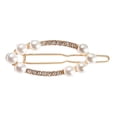 thumbnail image 1 of Moda cristal hueco horquilla pinza perla horquilla pasador joyería para la cabeza - dorado Salvador Horquilla de perlas para mujer, 1 of 10