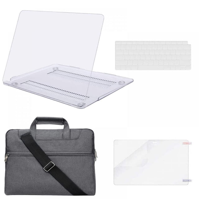 Plastic Hard Shell Case & Sleeve Bag & Keyboard Cover & Screen Protector Bundle 4 In 1Compatible With MacBook Air 13.3 Inch Case 2020 2019 2018 Release A2179 A1932 with Retina Display