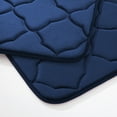 thumbnail image 6 of 2 Piece Geometric Design Solid Color Memory Foam Rug Set Non-Slip PVC Backing, 6 of 7