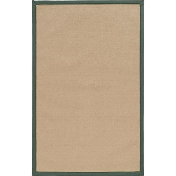 Riverbay Furniture 1'10" x 2'10" Transitional Wool Rug in Sisal and Green